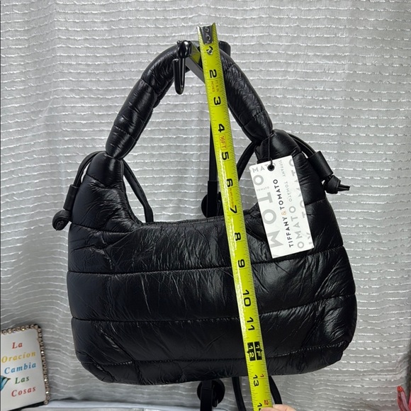 TIFFANY & TOMATO Black Padded Shoulder Bag, MADE IN TÜRKIYE - Picture 8 of 9